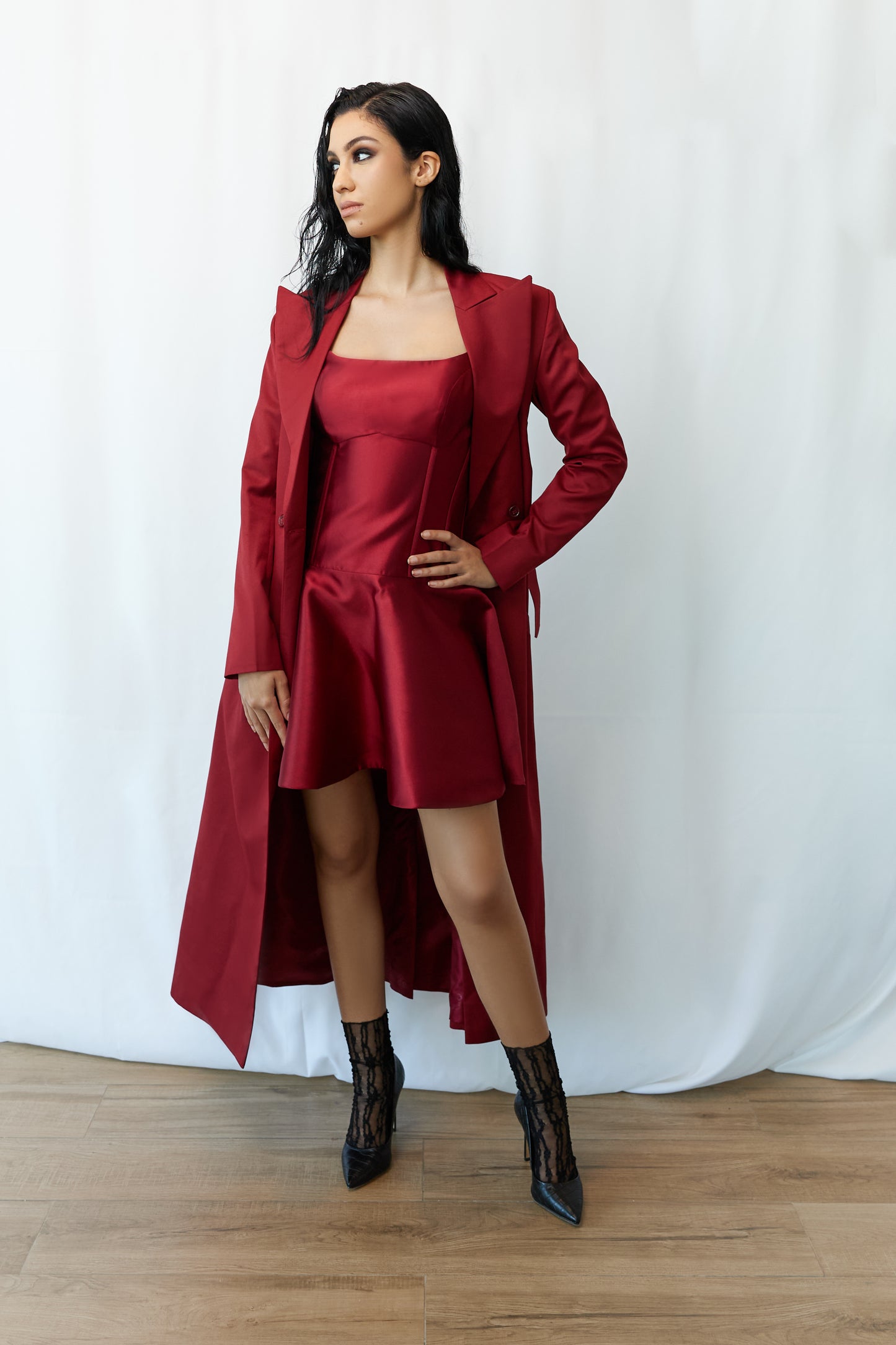 Red Longline Coat