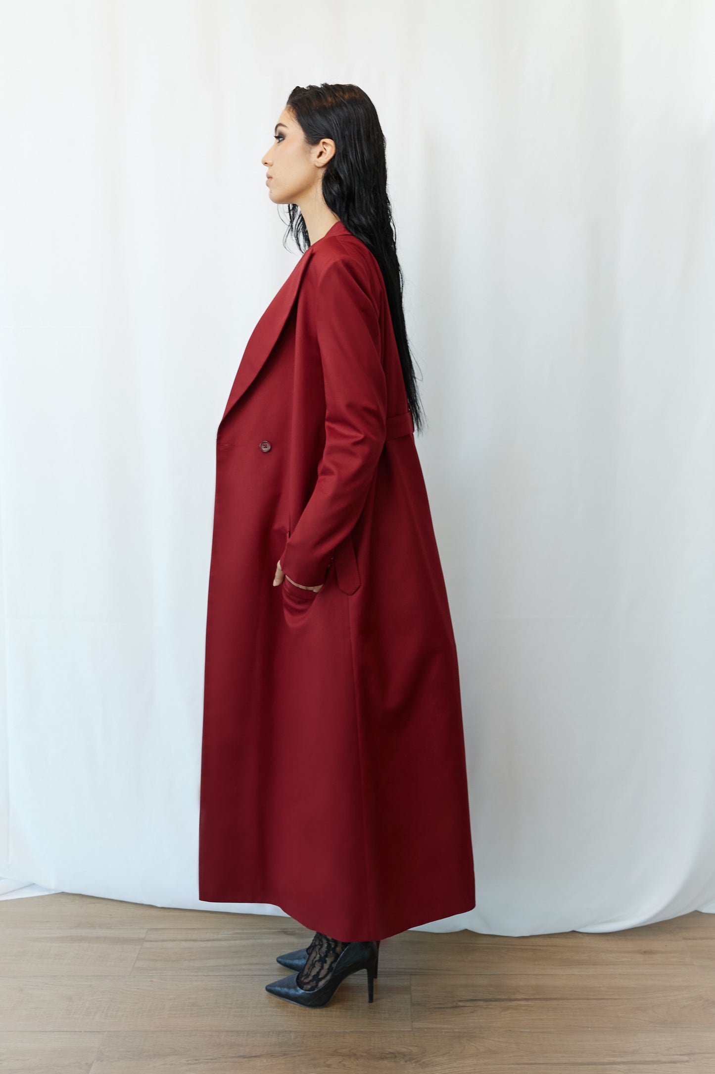 Red Longline Coat