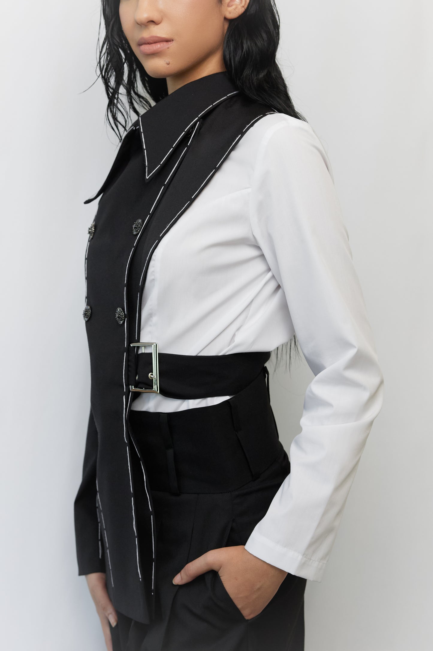 Black Asymmetric Jacket